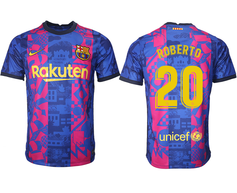 Men 2021-2022 Club Barcelona blue training suit aaa version #20 Soccer Jersey->barcelona jersey->Soccer Club Jersey